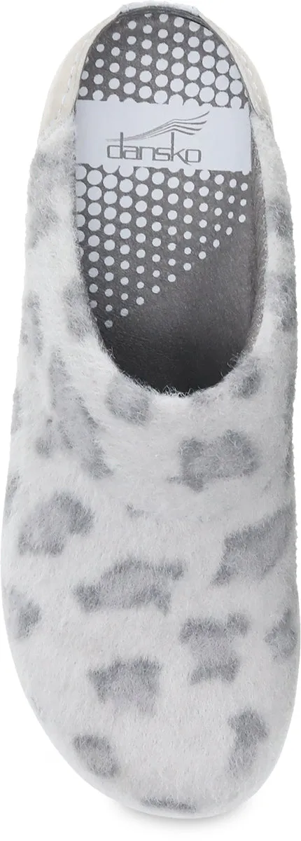 Women's Dansko Lucie Color: Grey Leopard Wool