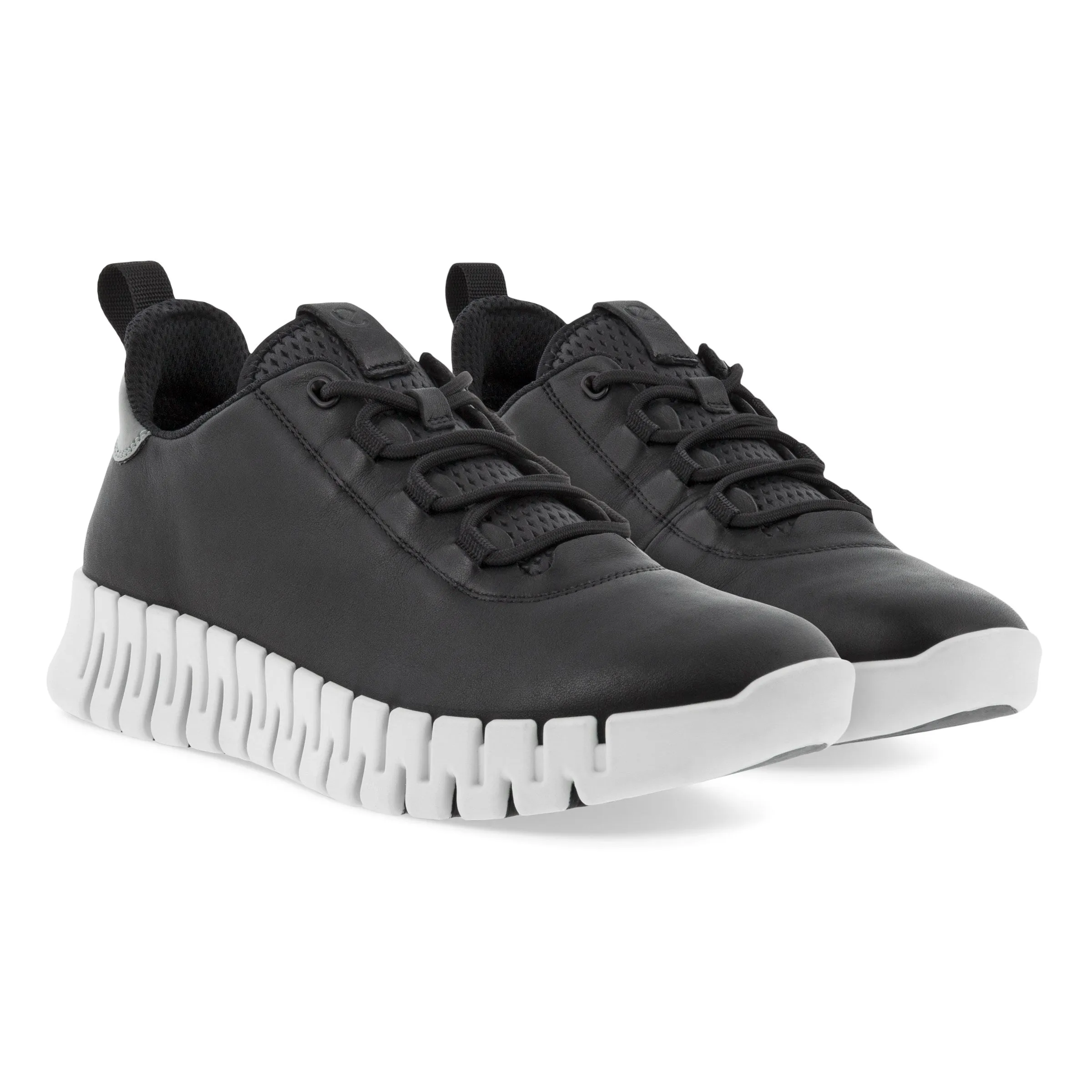 Women's Ecco Gruuv Sneaker Color: Black/ Light Grey