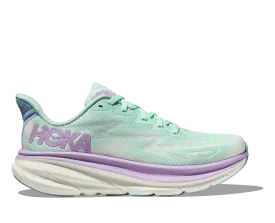 Women's HOKA Clifton 9 Running Shoe in Sunlit Ocean / Lilac Mist