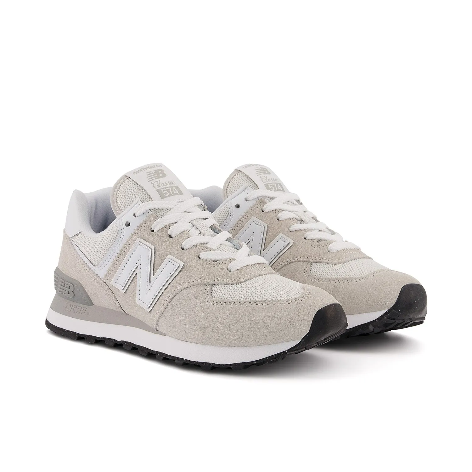 Women's New Balance 574 Core Color: Nimbus cloud with White