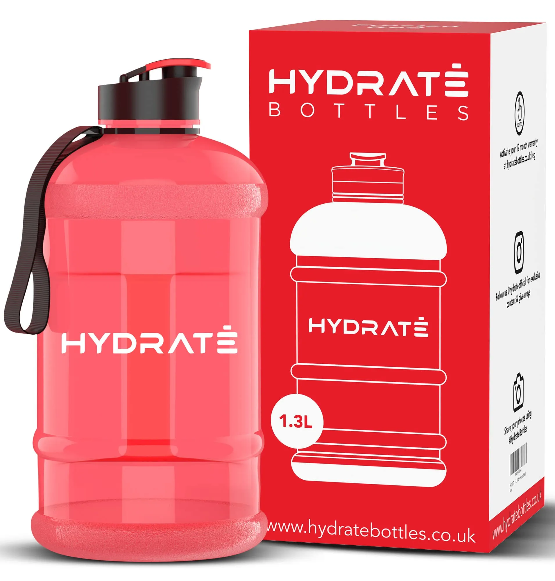 Xl Jug 43 Oz Water Bottles - Bpa Free, Flip Cap, Ideal For Gym, Large Sports