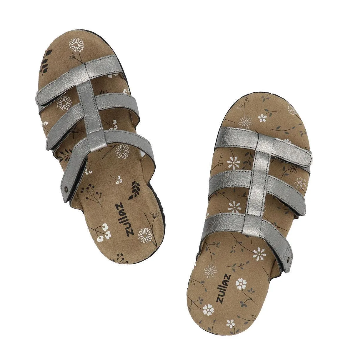 Zullaz Susan Pewter Orthotic Sandals