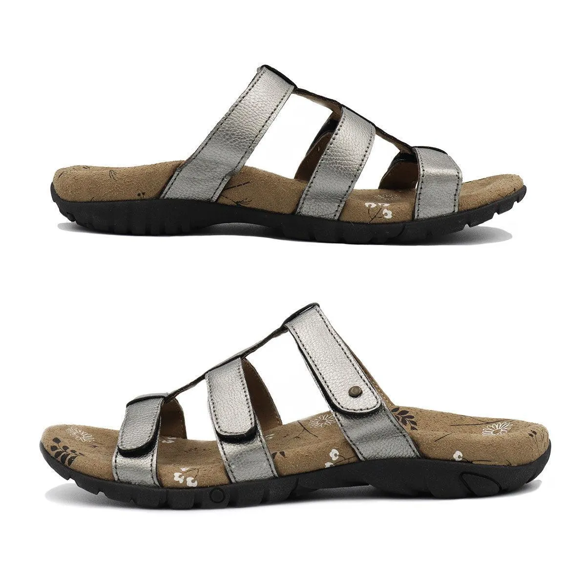 Zullaz Susan Pewter Orthotic Sandals